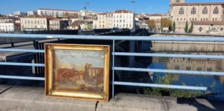 Le pont Vieux et l’église Saint-Barnard vers 1860